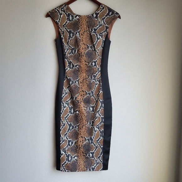 Karen Millen Snake Print Dress size 2 NWT - Picture 6 of 8